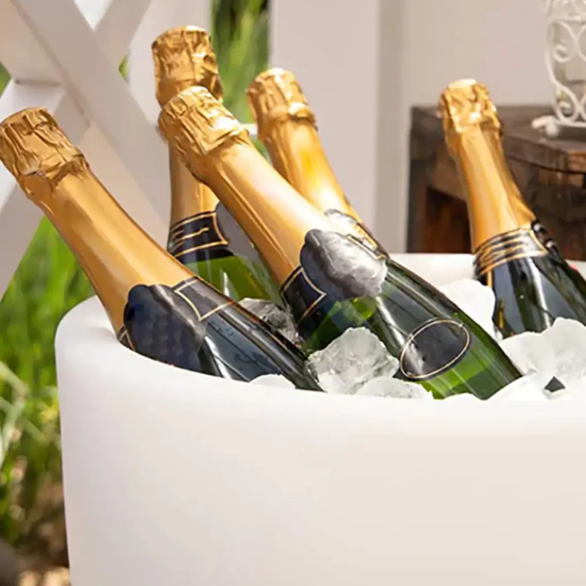 8 seasons design Shining Curvy Cooler Dekoleuchte & Weinkühler