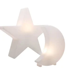 8 seasons design Shining Star und Moon Dekoleuchte, 2er-Set