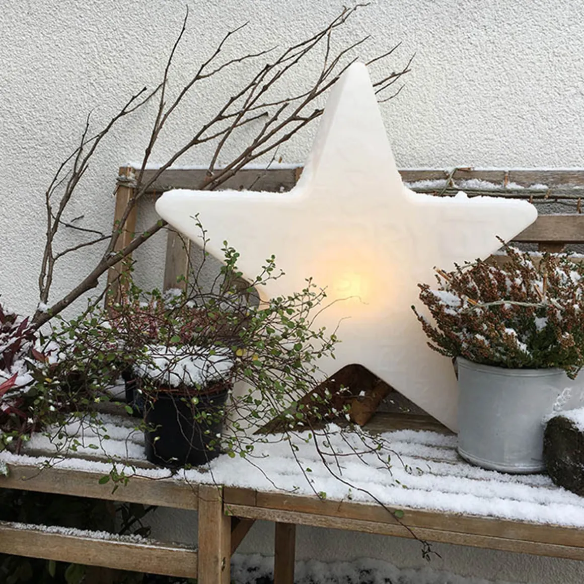 8 seasons design Shining Star Merry Christmas Dekoleuchte, Höhe: 54 cm