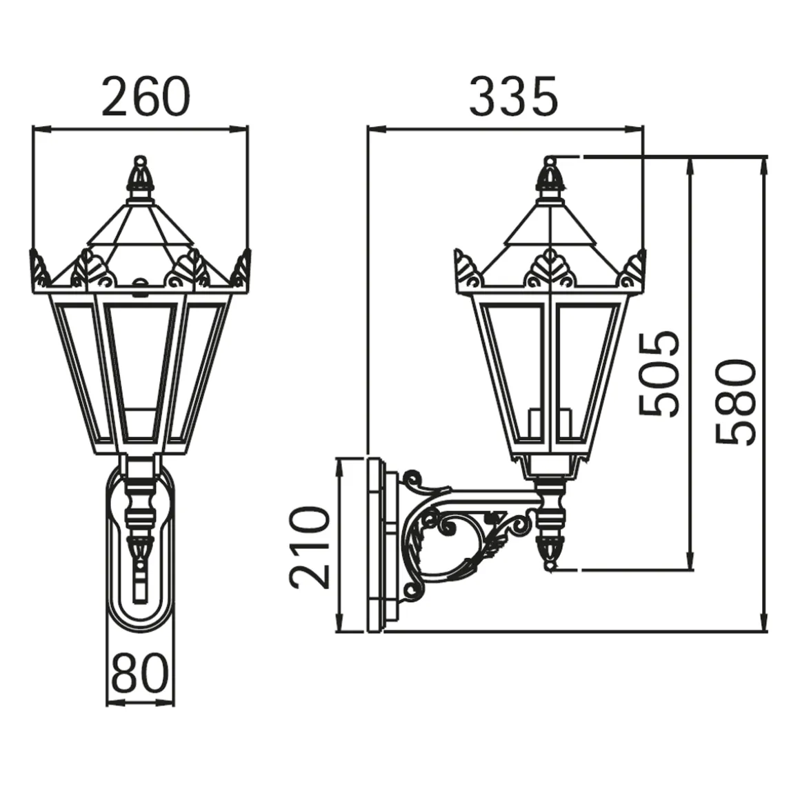 Albert 1806 Außenwandleuchte