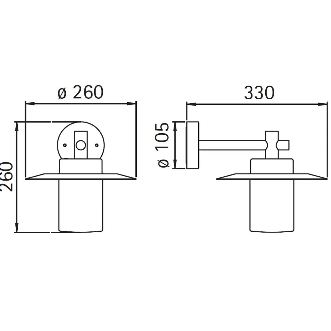 Albert 1852 Außenwandleuchte
