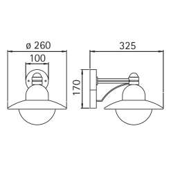 Albert 1850 Außenwandleuchte