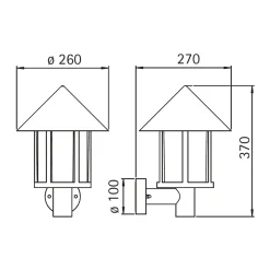 Albert 1824 Außenwandleuchte