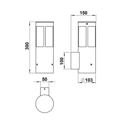 Albert 690324 Außenwandleuchte