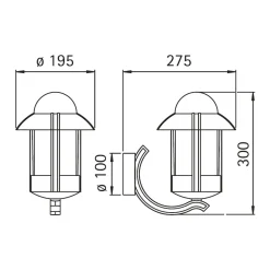 Albert 1840 Außenwandleuchte