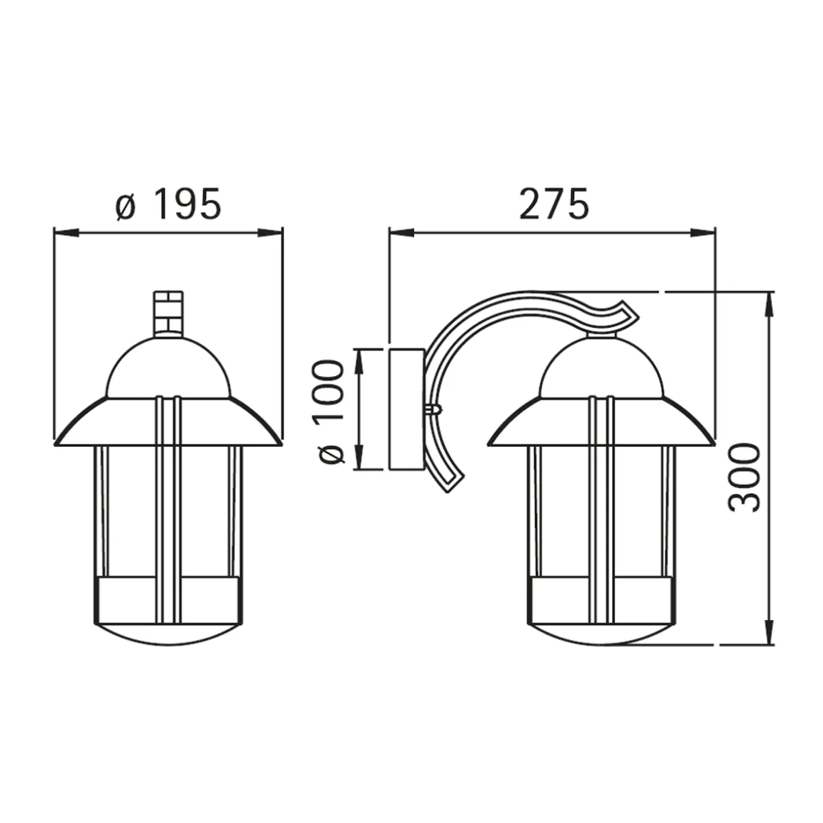 Albert 1841 Außenwandleuchte