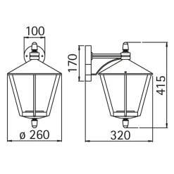 Albert 1816 Außenwandleuchte