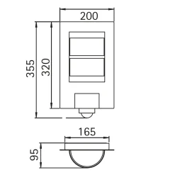 Albert 6144 Außenwandleuchte mit Bewegungsmelder