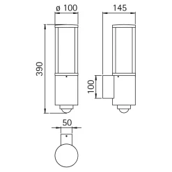 Albert 0320 Außenwandleuchte mit Bewegungsmelder