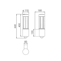Albert 0221 Außenwandleuchte mit Bewegungsmelder