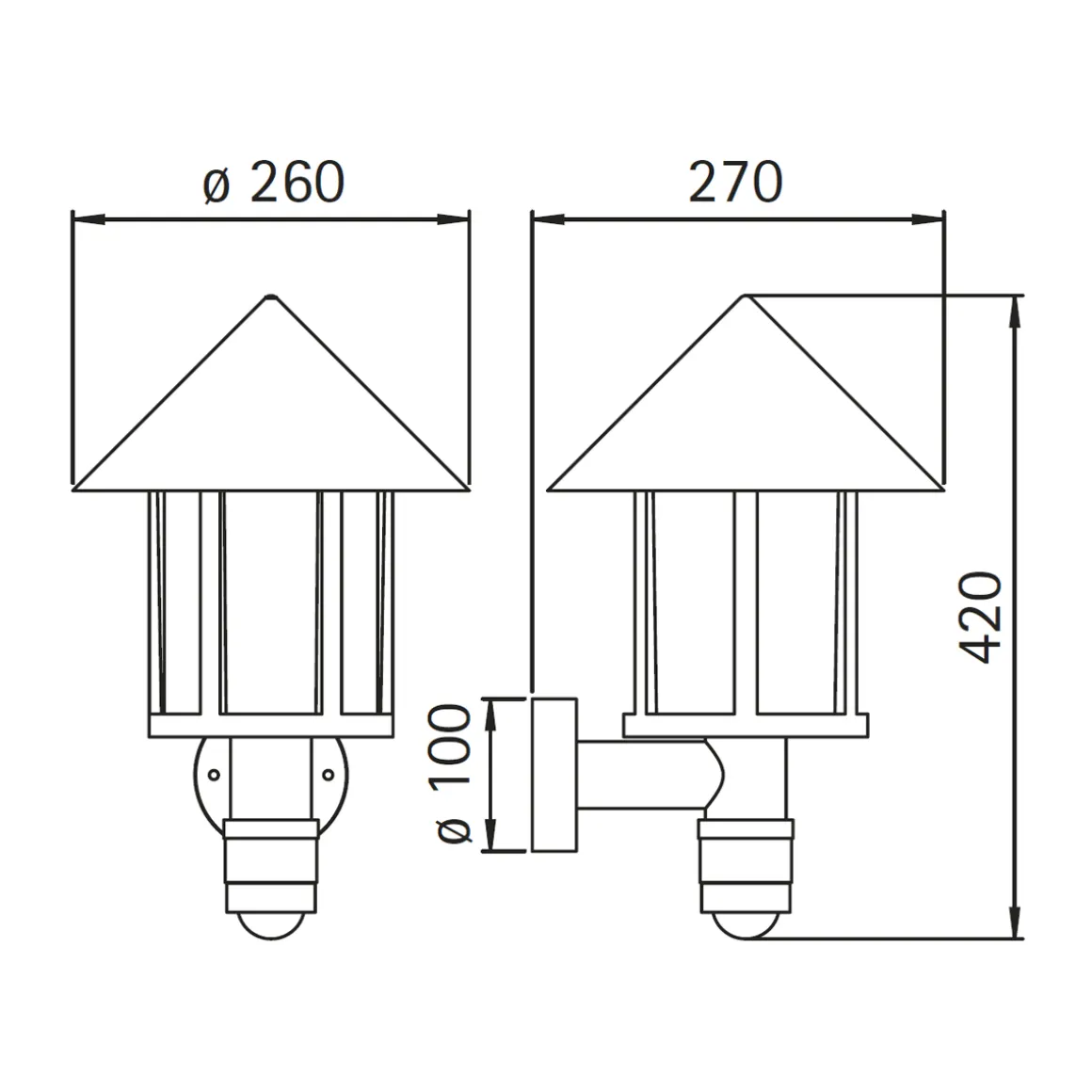 Albert 1825 Außenwandleuchte mit Bewegungsmelder