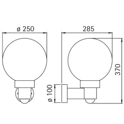 Albert 0257 Außenwandleuchte mit Bewegungsmelder