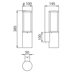 Albert 0321 Außenwandleuchte mit zus. Tiefstrahler