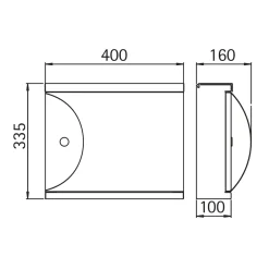 Albert 690789 Briefkasten mit Zeitungsfach