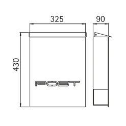 Albert 690773 Briefkasten mit Zeitungsfach