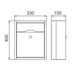 Albert 690774 Briefkasten mit Zeitungsfach
