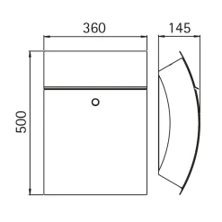 Albert 690770 Briefkasten mit Zeitungsfach