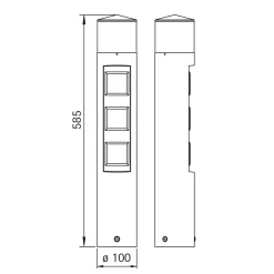 Albert 2202 LED Steckdosenlichtsäule