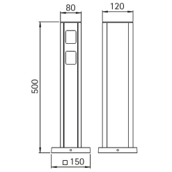 Albert 2105/6 Steckdosensäule