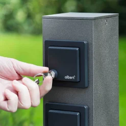 Albert 624412 Steckdosensäule, abschließbar