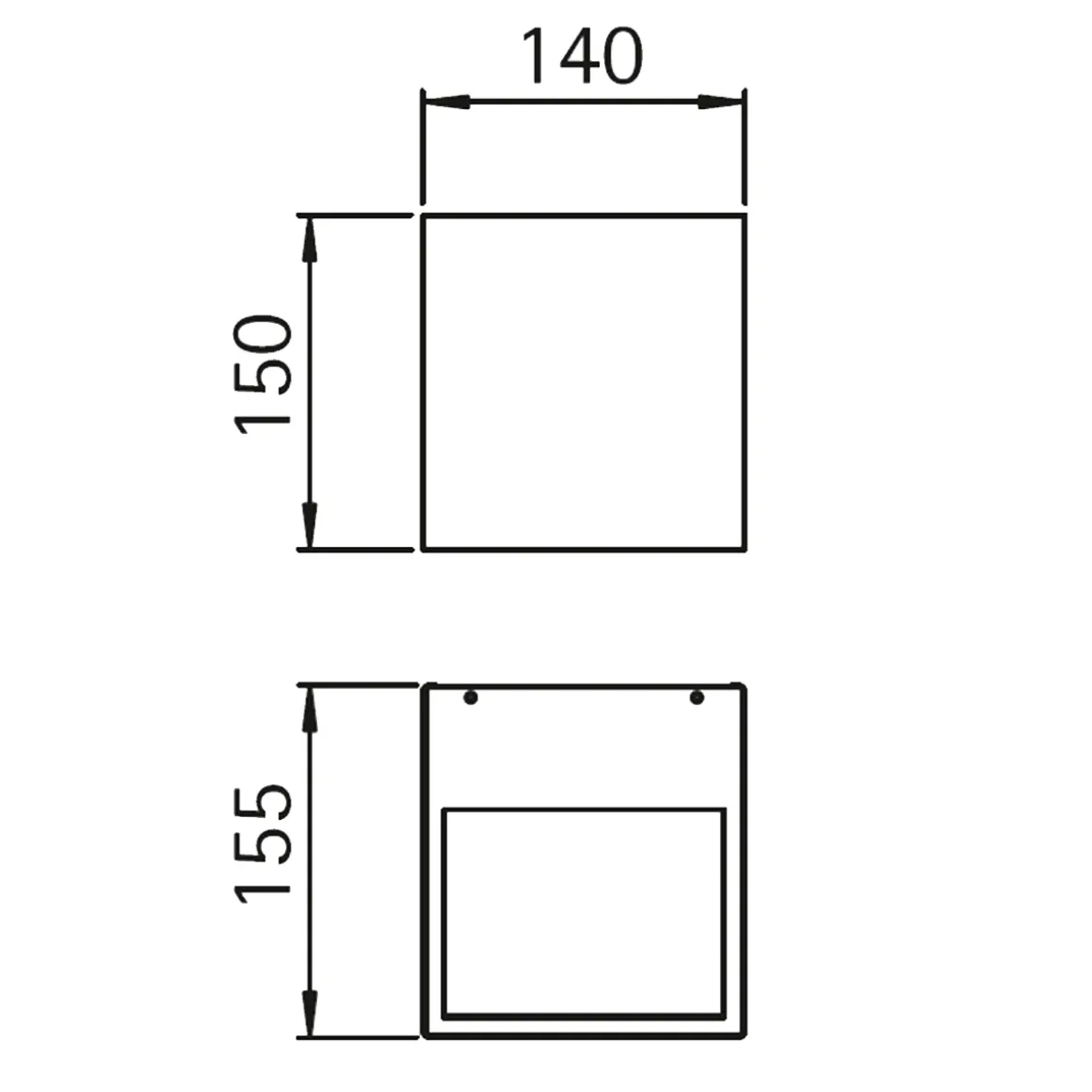 Albert 2417 Wandstrahler, breit/breit