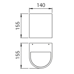 Albert 692405 Wandstrahler, breit/breit