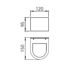 Albert 692337 Wandstrahler, breit/breit