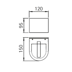 Albert 692336 Wandstrahler, eng/breit
