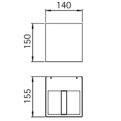 Albert 692413 Wandstrahler, eng/breit