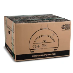 Alfa Forni Moderno Portable Pizzaofen, tragbar, inkl. Tragetasche & Pizza Schaufel Set Medium