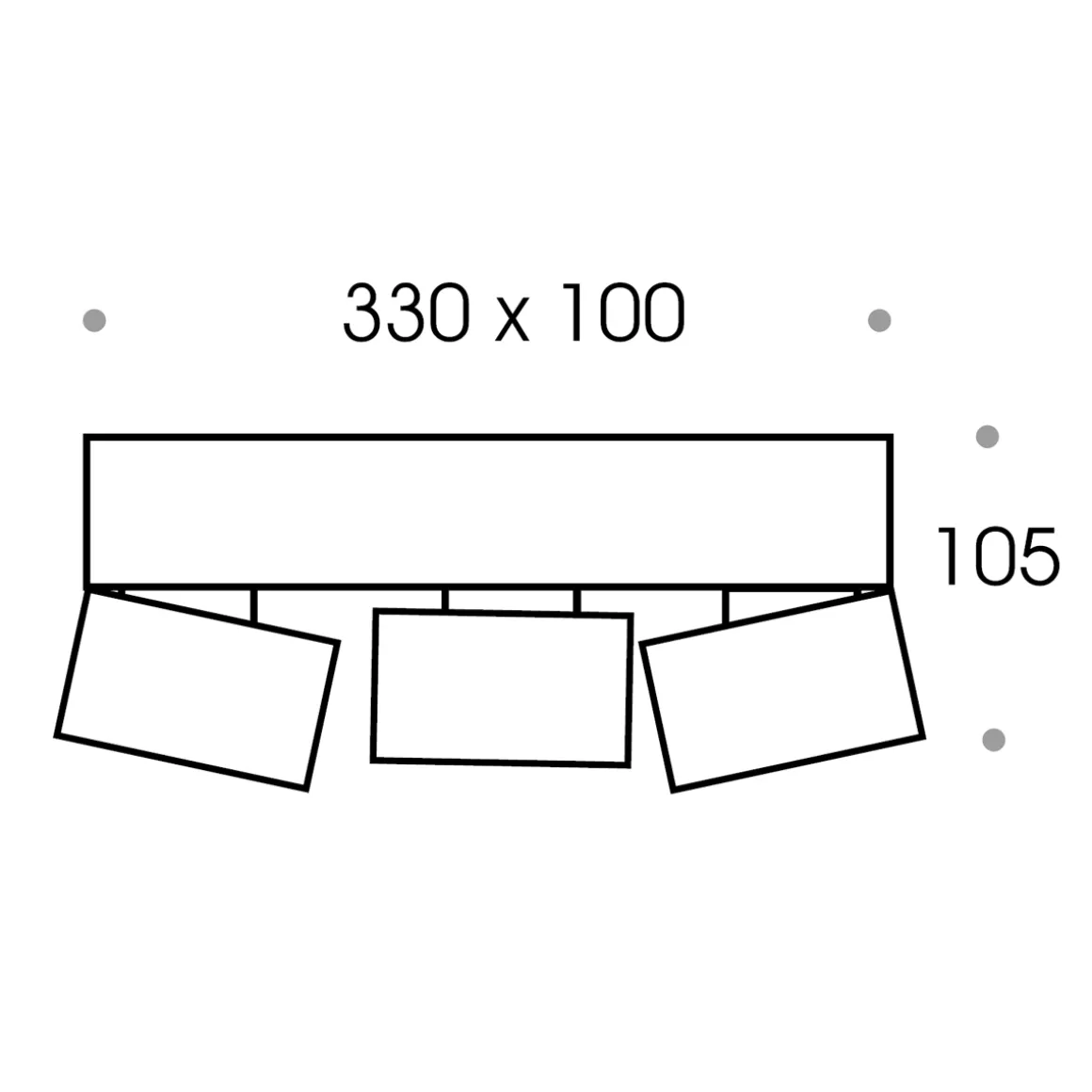 Antidark by Lumexx Easy Triple LED Deckenleuchte