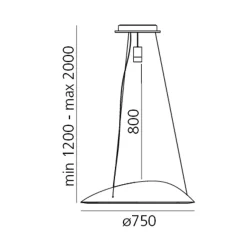 Artemide Ameluna RGB LED Sospensione, App-kompatibel