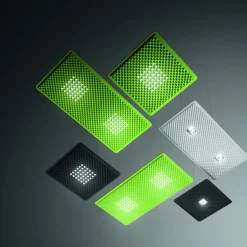 Artemide Architectural Eggboard Matrix LED Pendelleuchte, Direkt / Indirekt, 80 x 80 cm