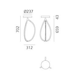 Artemide Arrival LED Soffitto, App-kompatibel