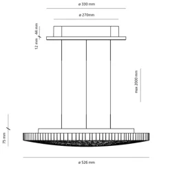 Artemide Calipso LED Sospensione, App-kompatibel