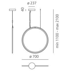 Artemide Discovery Vertical 70 LED Sospensione