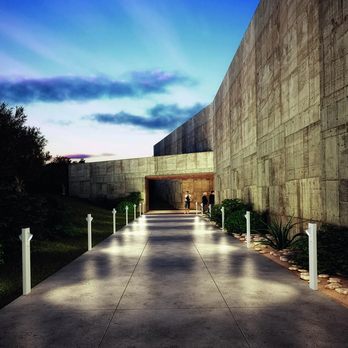 Artemide Outdoor Ciclope LED Pollerleuchte, einseitiger Lichtaustritt