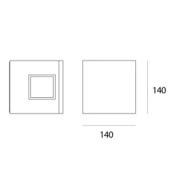 Artemide Outdoor Effetto 14S LED 1N Außenwandleuchte, 1 x 5°