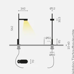 Belux Kido desk LED Tischeinbauleuchte
