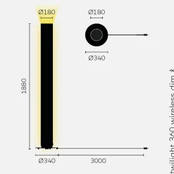Belux Twilight 360 LED Stehleuchte, Wireless Dim