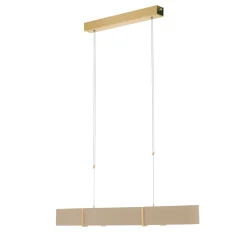 B+M Leuchten Stripe LED Pendelleuchte, oval, Messing matt / poliert, Auslaufmodell