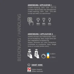 Bopp Plus Athos LED Deckenleuchte, eckig, mit ZigBee