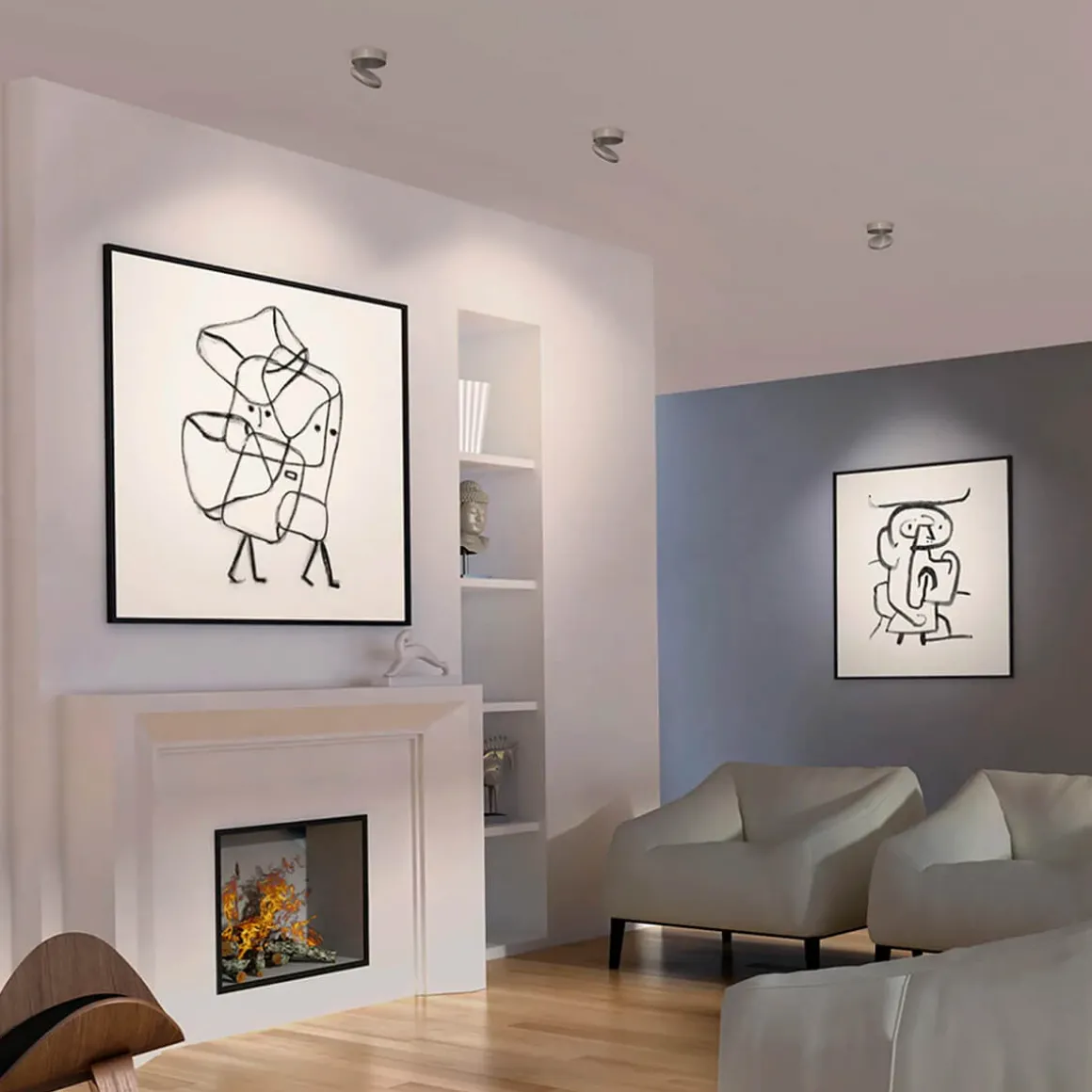 Bruck Blop 3D AC C W LED Wand- / Deckenleuchte