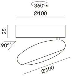 Bruck Blop 3D AC C W LED Wand- / Deckenleuchte