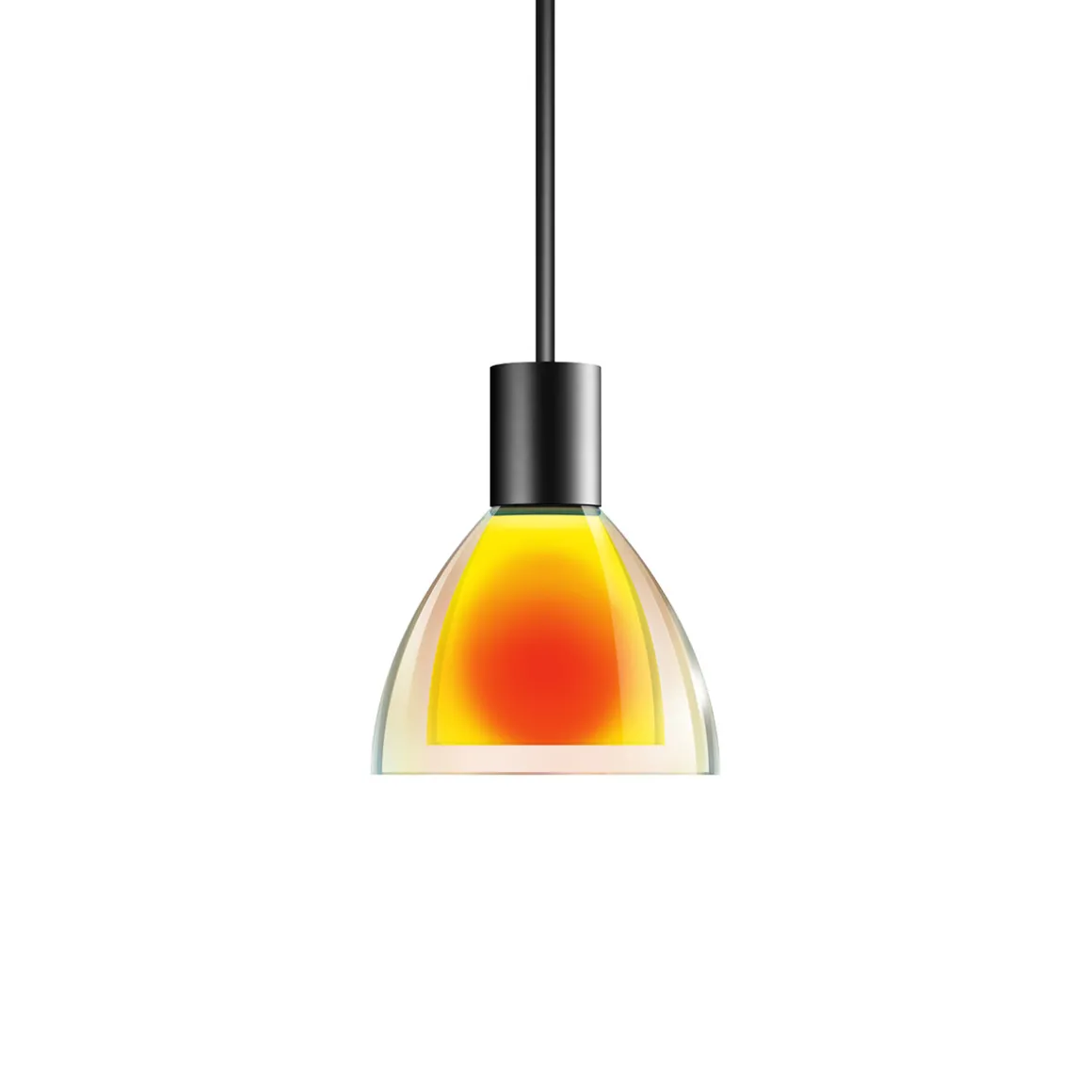 Bruck Duolare Silva Neo Ø: 11 cm Fassung: schwarz LED Pendelleuchte