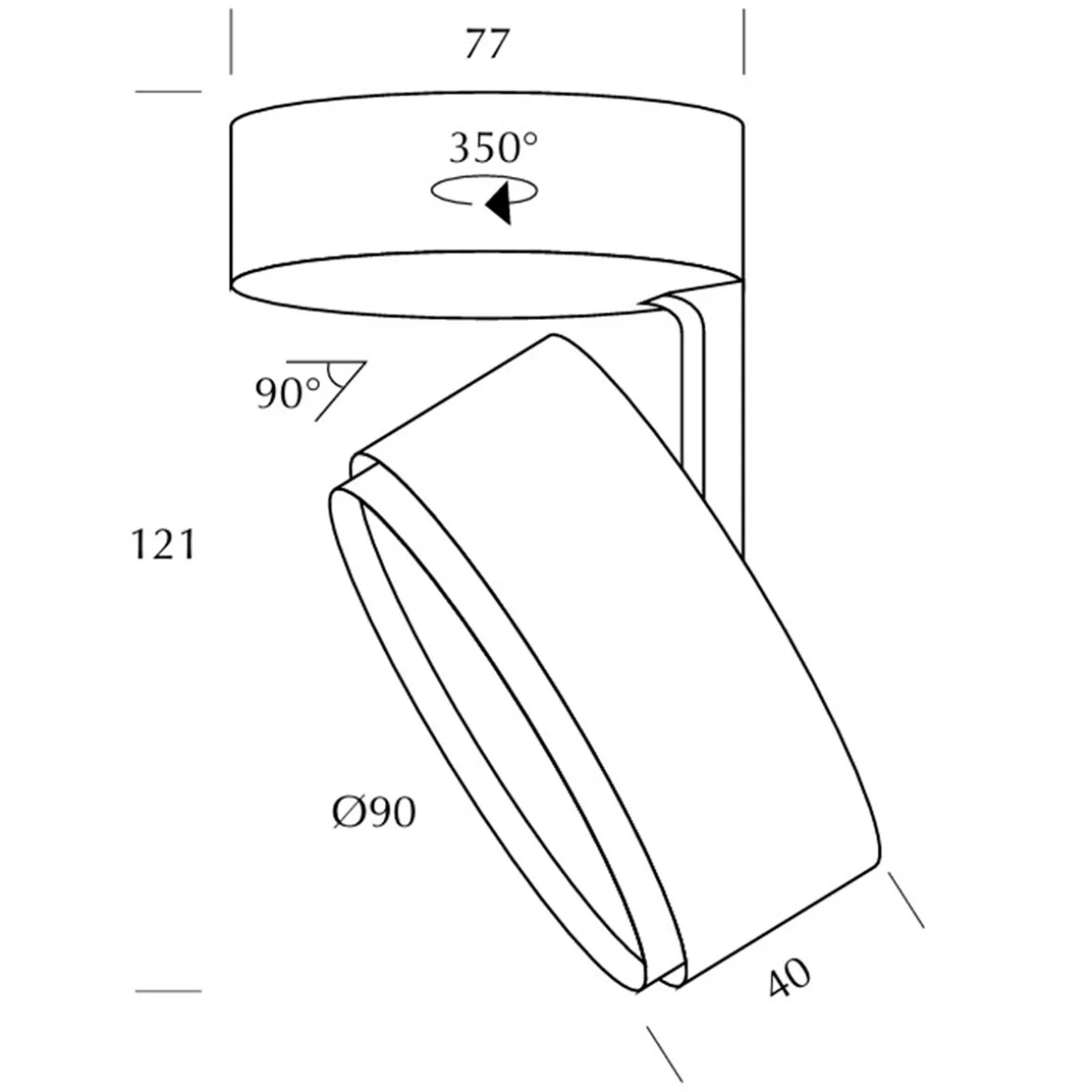 Bruck Tuto II AC W LED Wand- / Deckenaufbauleuchte