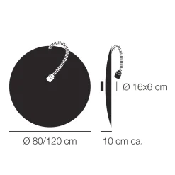 Catellani & Smith Luna Piena 80 / 120 LED Wand- / Deckenleuchte