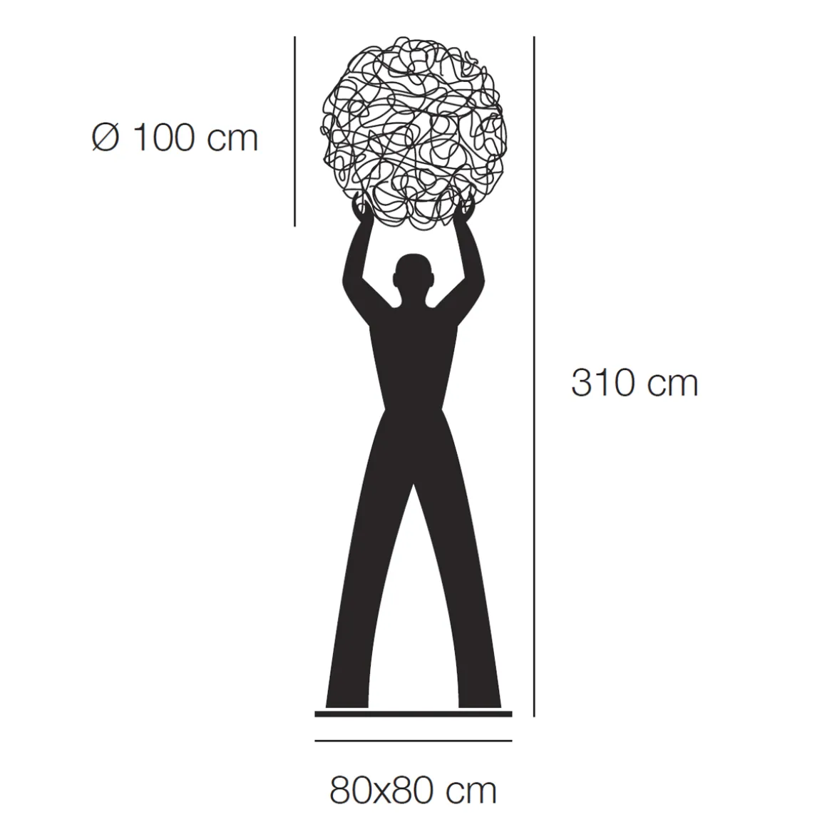 Catellani & Smith Uomo della Luce XXL Outdoor Stehleuchte