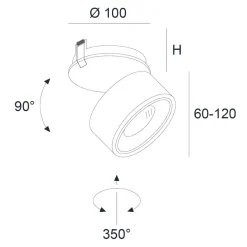 Egger Licht Clippo EP LED Deckeneinbaustrahler