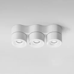 Egger Licht Clippo Trio LED Wand- / Deckenstrahler, Dim-to-Warm